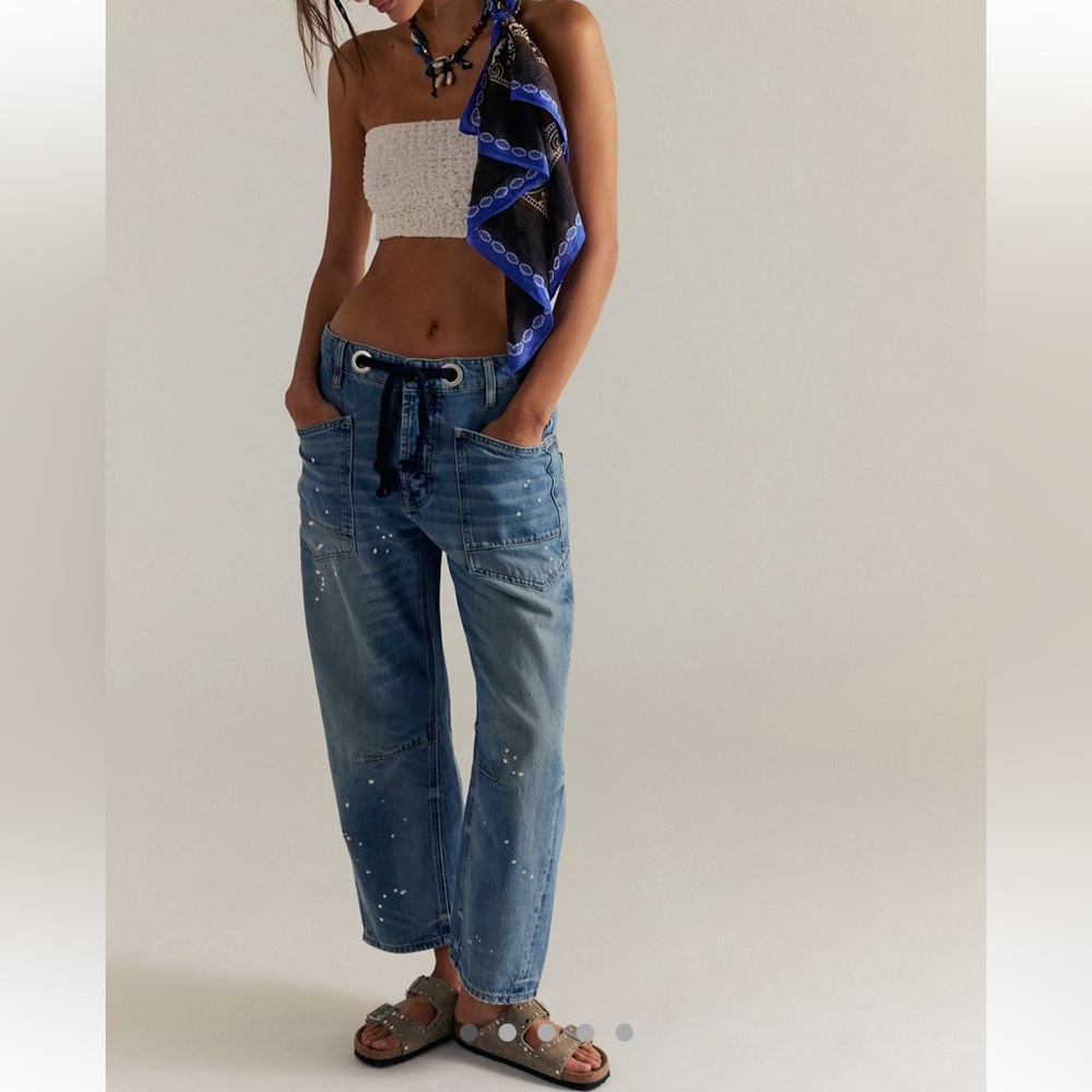 Free People Barrel Jeans